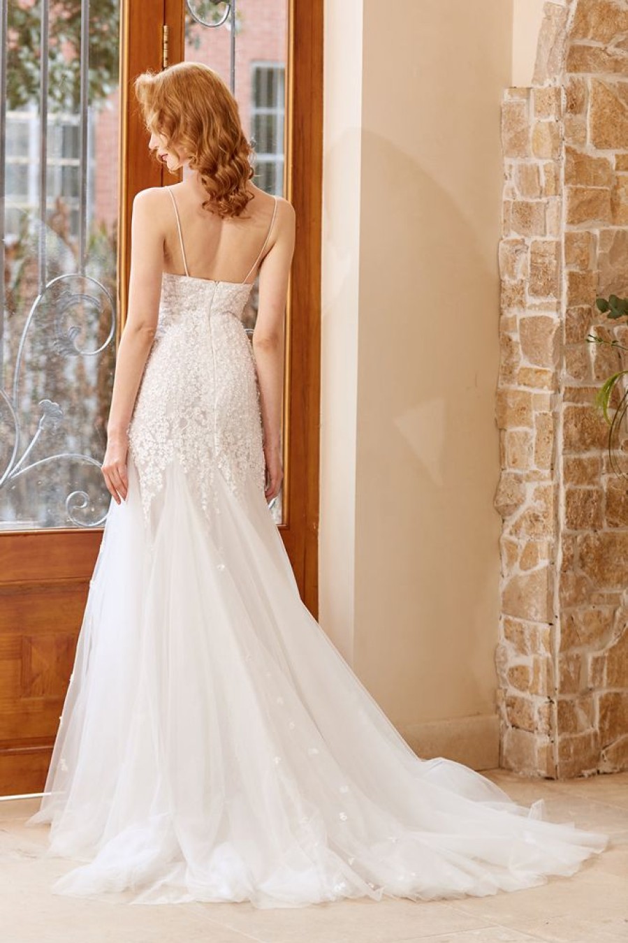 Homrain Mermaid Chruch Sweep Train Wedding Dress | Mermaid Wedding Dresses