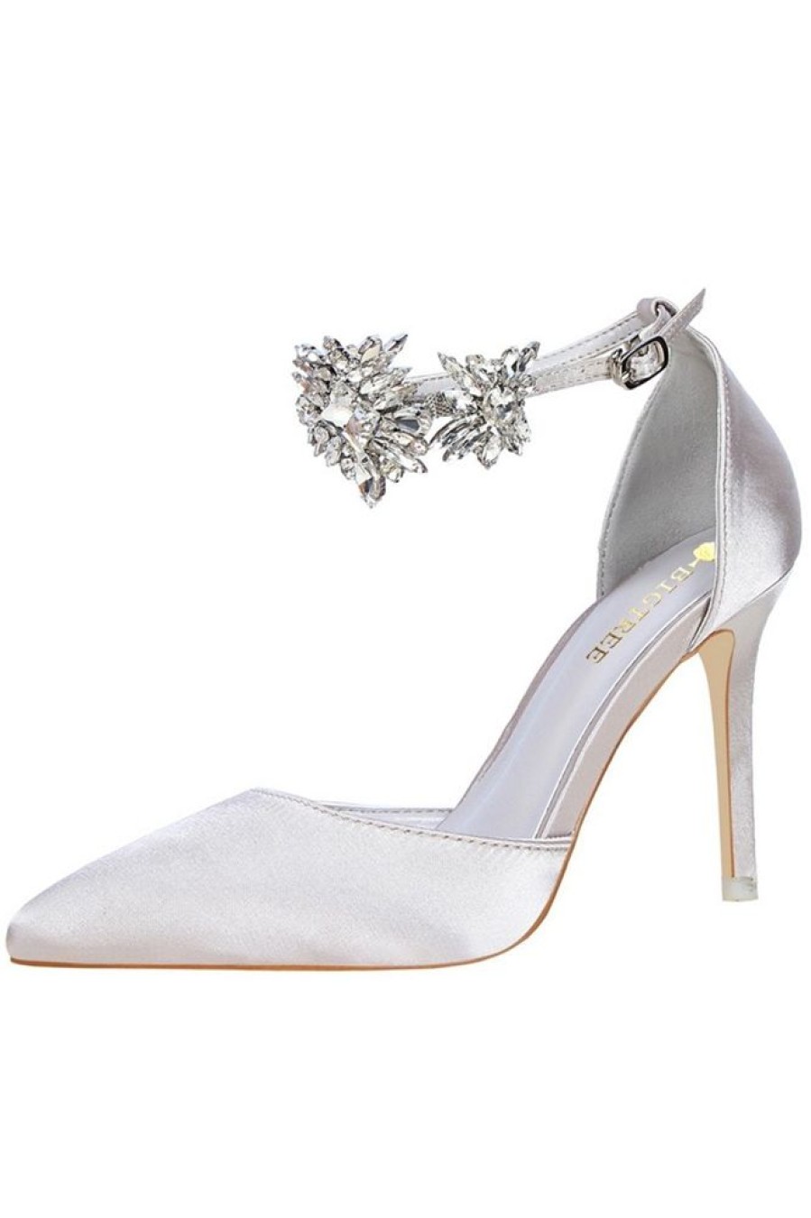 Homrain Ankle Strap Prom Heels With Crystals | Shoes