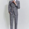 Homrain Plaid Wide Peak Lapel 3 Piece Single Breasted Homecoming Suits | Wedding Suits