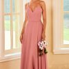 Homrain Blush Long Boho Bridesmaid Dress | Bridesmaid Dresses