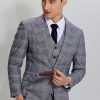 Homrain Plaid Wide Peak Lapel 3 Piece Single Breasted Homecoming Suits | Men'S Suits & Tuxedos