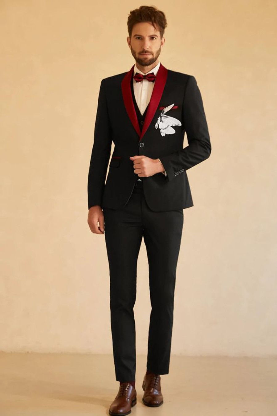 Homrain Shawl Lapel Men'S Prom Suits | Wedding Suits