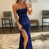 Homrain Mermaid Sequin Prom Dress | Blue Prom Dresses