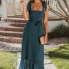 Homrain A-Line Square Neck Bridesmaid Dress With Bows | Bridesmaid Dresses 2024