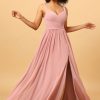 Homrain A Line Long Bridesmaid Dress With Split Front | Bridesmaid Dresses