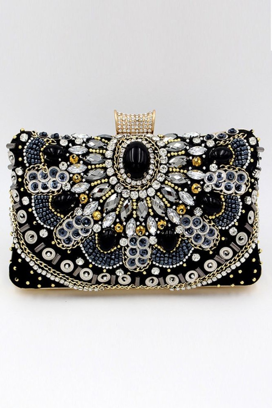 Homrain Beaded Shoulder Chain Evening Clutch | Handbags