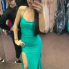 Homrain Mermaid Long Prom Dress With Slit | Green Prom Dresses