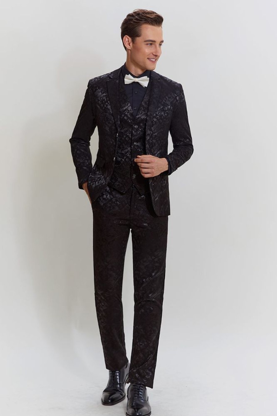 Homrain Men'S 3-Piece Jacquard Homecoming Suits | Men'S Suits & Tuxedos