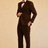 Homrain Notched Lapel Two Button Dark 3 Piece Suit Wedding | Wedding Suits