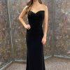 Homrain Sheath Sweetheart Long Prom Dress | Black Prom Dresses