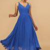 Homrain V-Neck Chiffon Bridesmaid Dress | Boho Bridesmaid Dresses