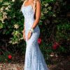 Homrain Mermaid Long Prom Dress Backless Evening Dress | Blue Prom Dresses