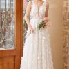 Homrain Appliques Tulle Wedding Dress | Lace Wedding Dresses