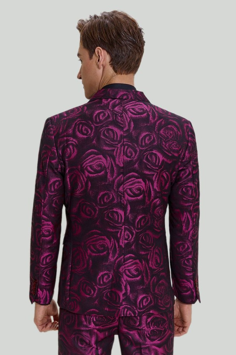 Homrain Floral Jacquard 3 Piece Men'S Prom Suits | Men'S Suits & Tuxedos