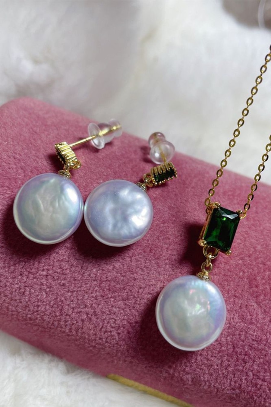 Homrain Pearls Earings And Necklace | Necklace