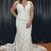 Homrain Mermaid V-Neck Plus Size Lace Wedding Dress | Lace Wedding Dresses