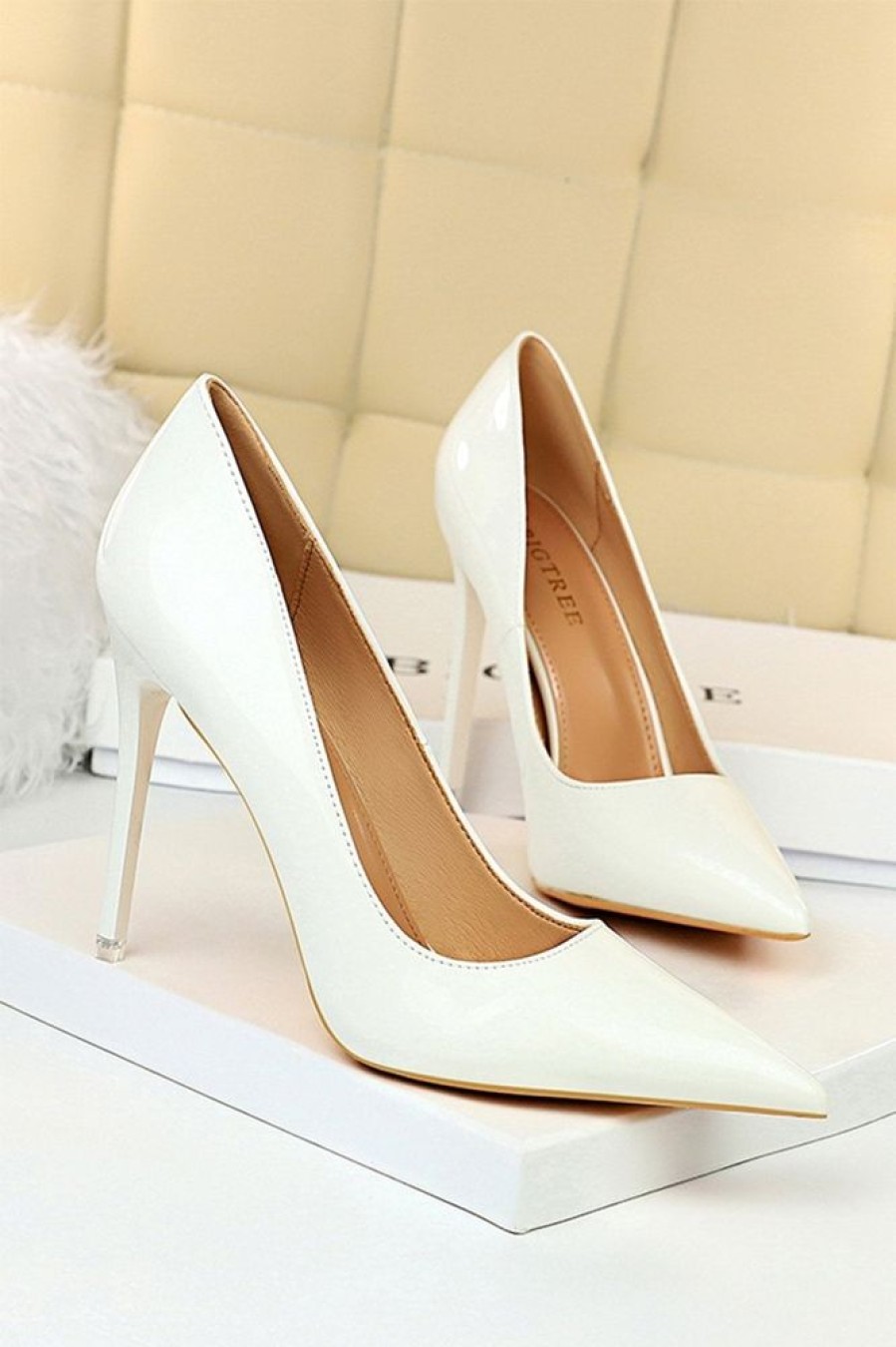 Homrain Kahki Pointy Stiletto Heels | Shoes