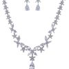 Homrain Butterfly Crystal Drop Earrings Necklace Jewelry Set | Necklace