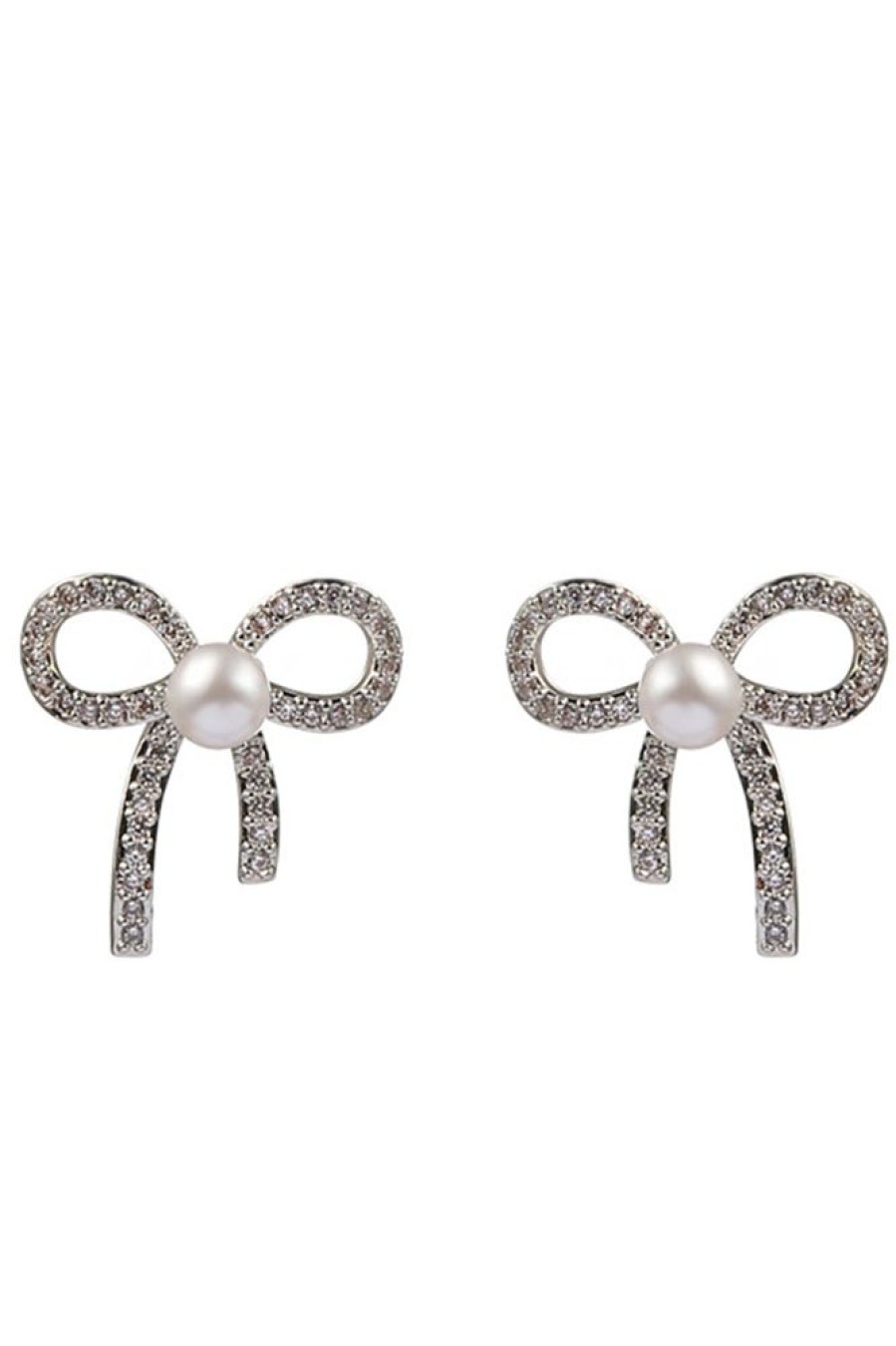 Homrain Beading Bows Pearl Earring | Earrings