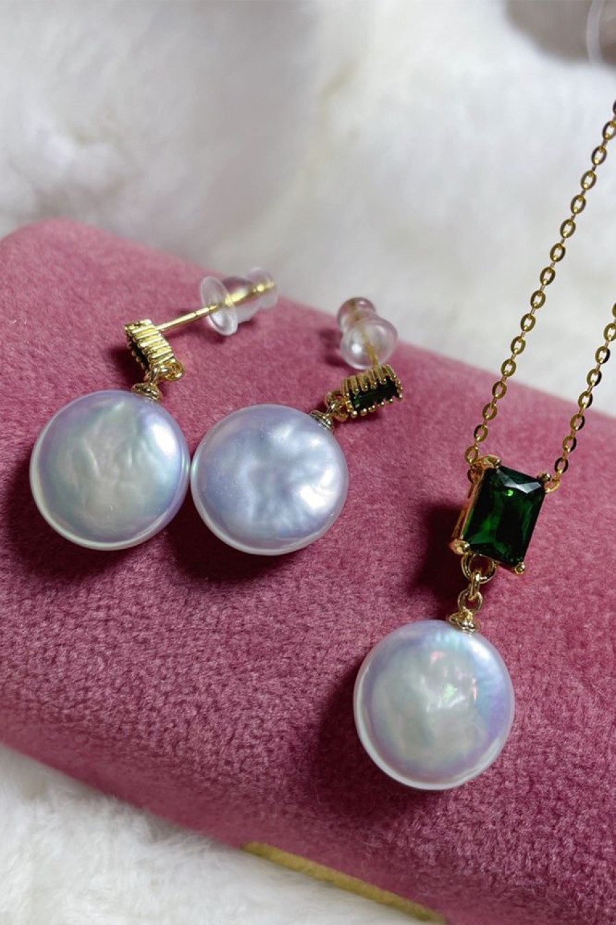 Homrain Pearls Earings And Necklace | Earrings