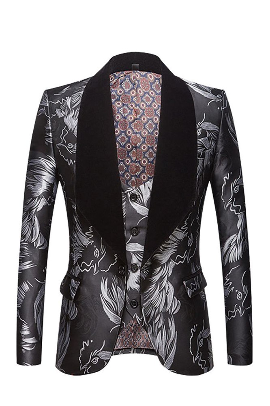 Homrain Jacquard Shawl Lapel Men'S Blazer | Prom Suits