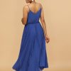 Homrain A Line Spaghetti Straps Tea Length Bridesmaid Dress | Boho Bridesmaid Dresses