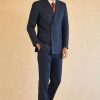 Homrain Double Breasted Pinstripe 3 Piece Wedding Men'S Suits | Homecoming Suits