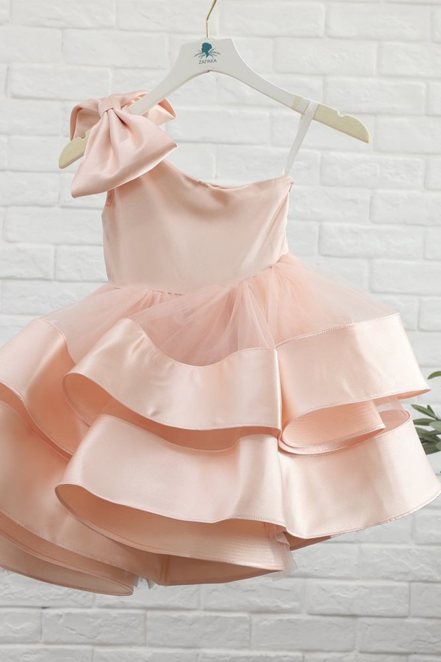 Homrain One Shoulder Flower Girl Dress With Bowknot | Flower Girl Dresses