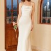 Homrain Spaghetti Straps Simple Wedding Dress | Mermaid Wedding Dresses