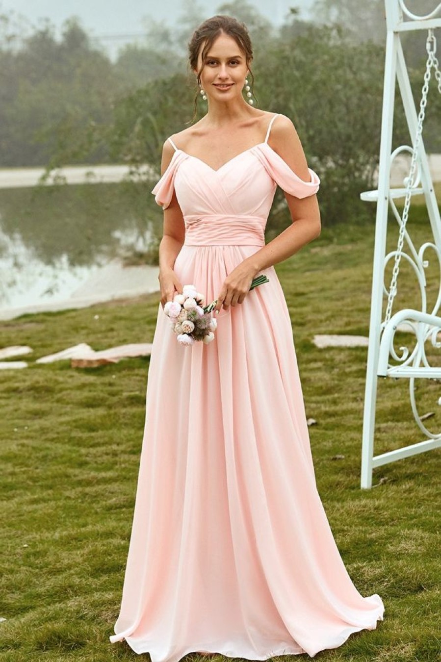 Homrain Off Shoulder Bridesmaid Dress | Wedding Guest Dresses