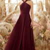 Homrain Halter Chiffon Bridesmaid Dress | Boho Bridesmaid Dresses