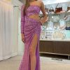 Homrain One Shoulder Cut Out Mermaid Prom Dress | Purple Prom Dresses