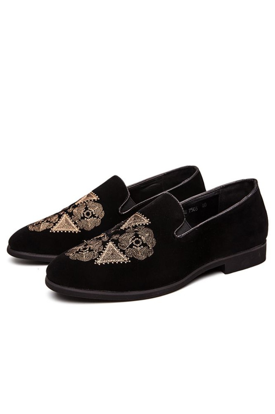 Homrain Embroidery Slip-On Party Men'S Shoes | Men'S Shoes