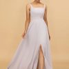 Homrain Square Neck Chiffon Bridesmaid Dress | Boho Bridesmaid Dresses