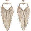 Homrain Rhinestone Sweetheart Earrings | Earrings