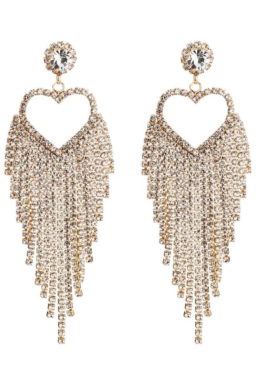 Homrain Rhinestone Sweetheart Earrings | Earrings