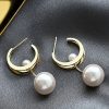 Homrain Statement Delicate Pearl Sliding Stud Earrings | Earrings