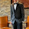 Homrain Peak Lapel Prom Homecoming Jacquard Men'S Blazer | Homecoming Suits