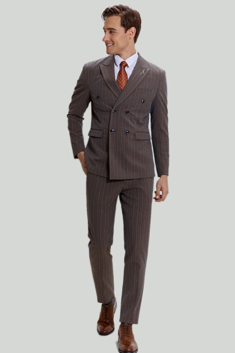 Homrain Pinstripe 3 Piece Men'S Prom Homecoming Suits | Prom Suits