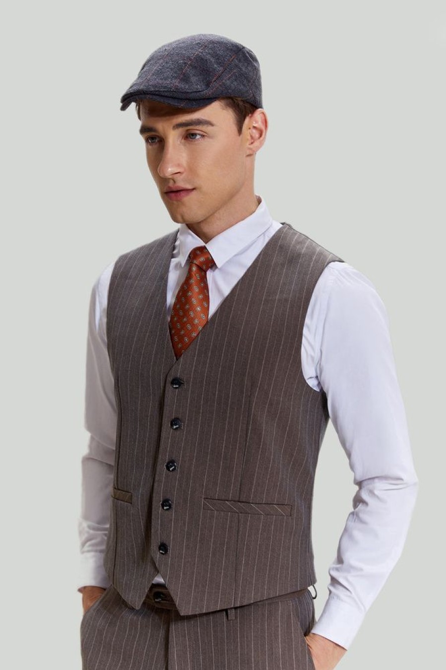 Homrain Pinstripe 3 Piece Men'S Prom Homecoming Suits | Prom Suits