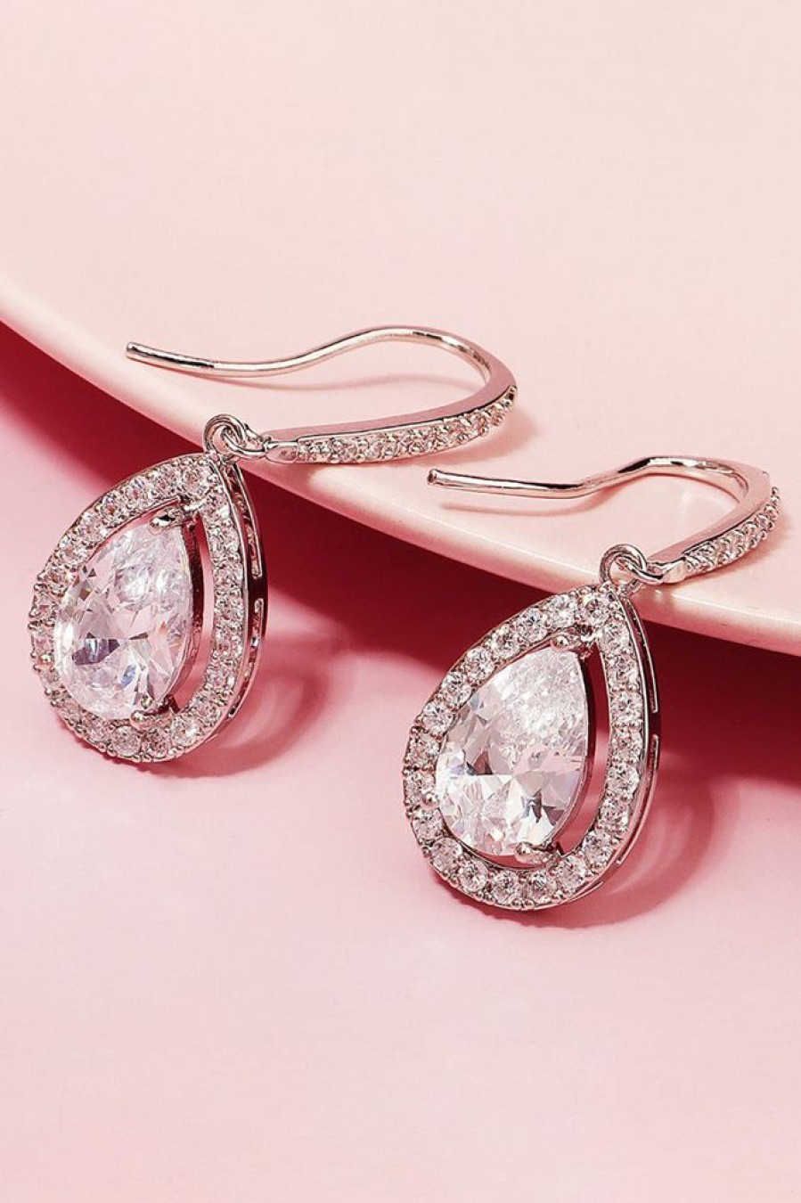 Homrain Rhinestone Drop Wedding Earrings | Bridal Accessories