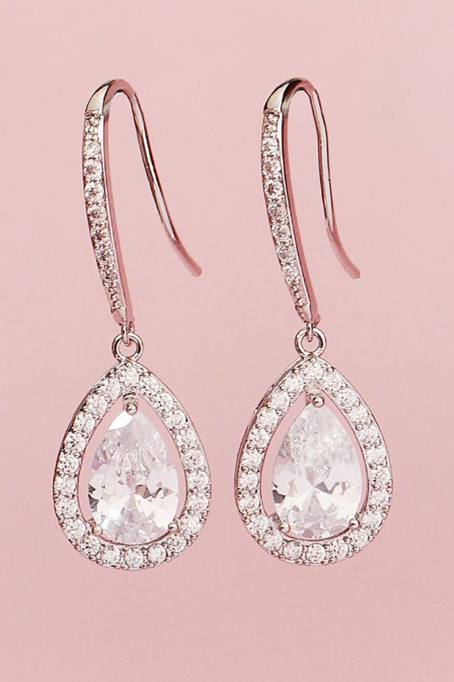 Homrain Rhinestone Drop Wedding Earrings | Bridal Accessories