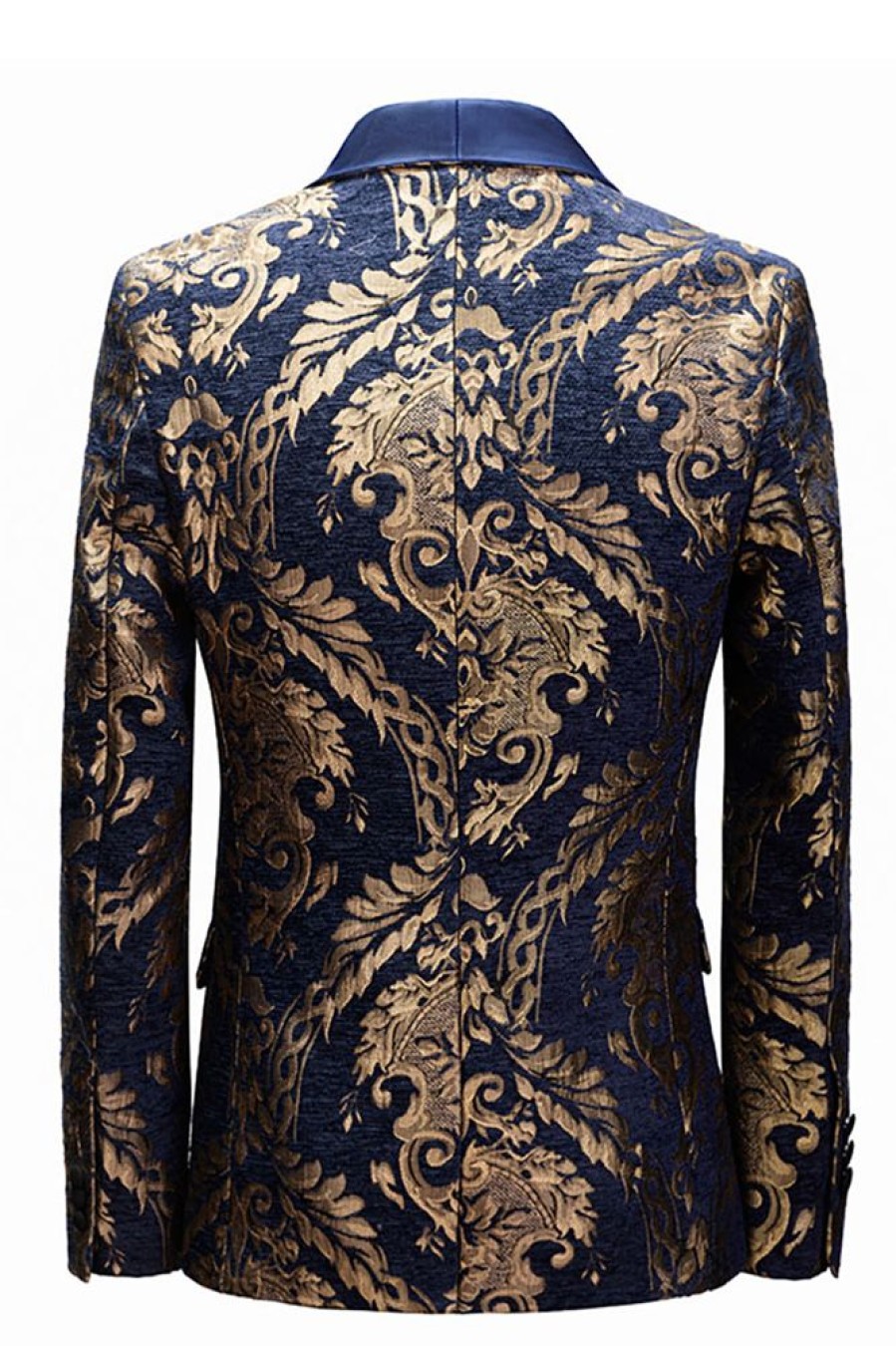 Homrain Royal Blue Men'S Blazer With Jacquard | Prom Suits