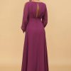 Homrain Long Sleeves Cold Shoulder Bridesmaid Dress | Boho Bridesmaid Dresses