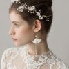 Homrain Beaded Flower Bridal Headband Earrings | Bridal Accessories