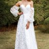 Homrain Organza Off Shoulder Wedding Dress | Lace Wedding Dresses