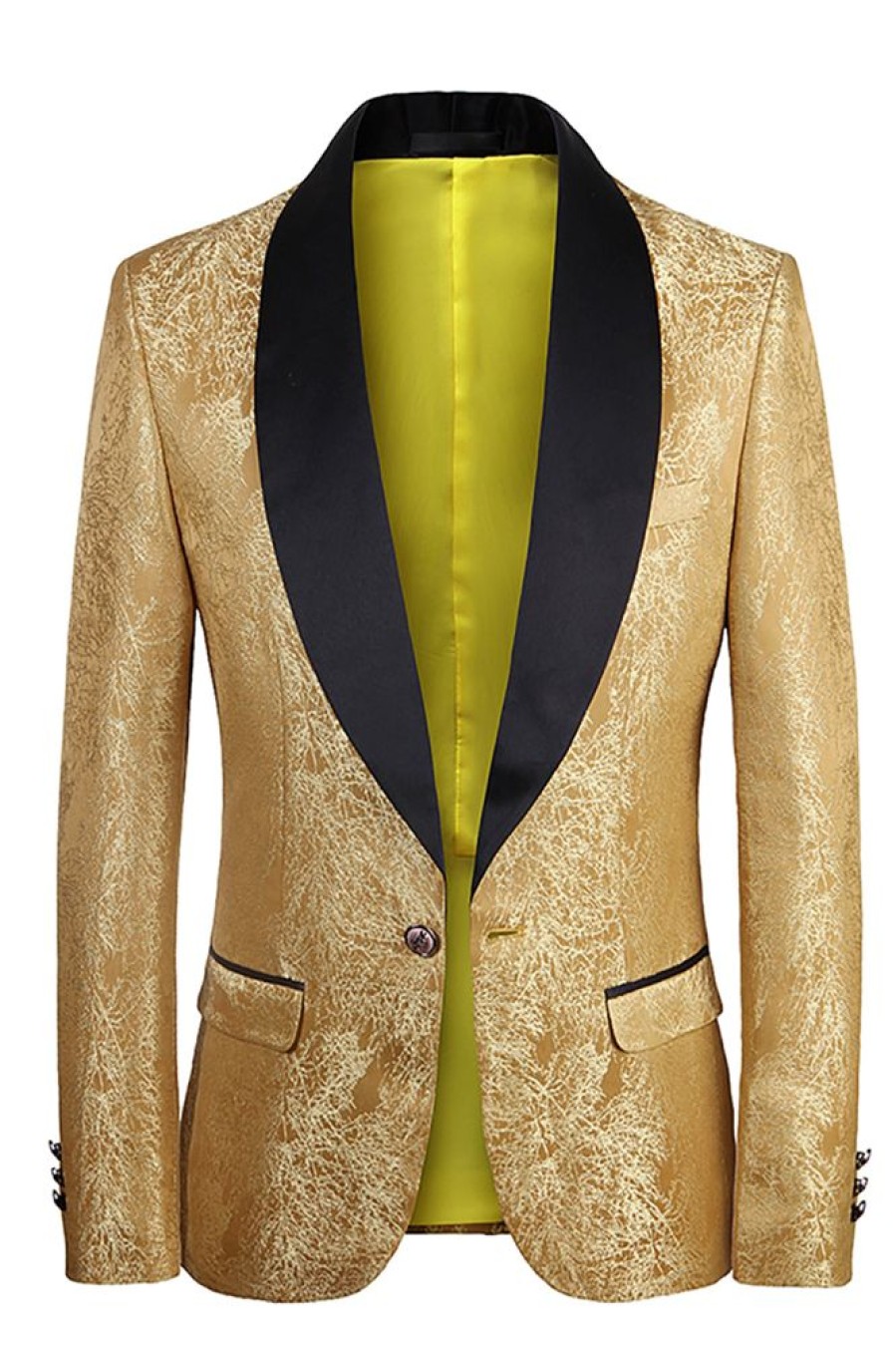 Homrain One Button Jacquard Men'S Prom Blazer | Prom Suits