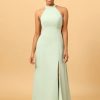 Homrain A Line Halter Long Bridesmaid Dress With Open Back | Bridesmaid Dresses