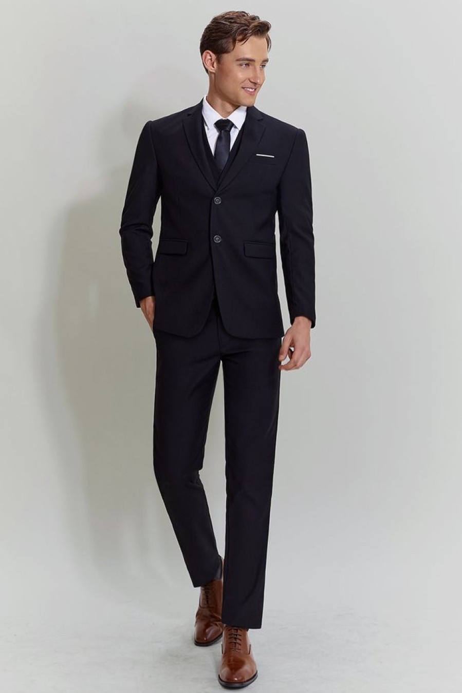 Homrain Three Piece Suit For Men With Notched Lapel | Wedding Suits