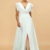 Homrain Chiffon V-Neck Bridesmaid Dress | Wedding Guest Dresses